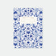 Swallows A5 Notebook by All the Ways to Say with Mediterranean-inspired indigo cover, gold foil details, 64 dotted pages, 90 gsm paper, perfect for journaling.