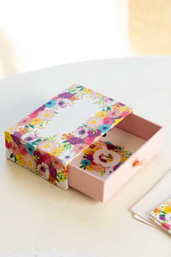 Granny Lilac Playing Cards – 52-card deck with Jokers, floral design, by All the Ways to Say.