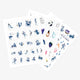 Spiritual Stuff Stickers Set by All the Ways to Say with 3 eco-friendly sheets and 110 mystical designs featuring zodiac signs, crystals and symbols.