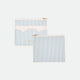 Feminist Badass Wallet by All the Ways to Say in premium PU leather with blue striped design and golden zip detail