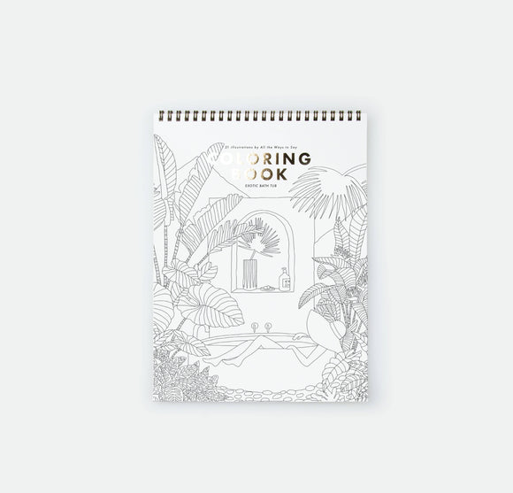 Coloring book - Exotic bathtub - All The Ways To Say