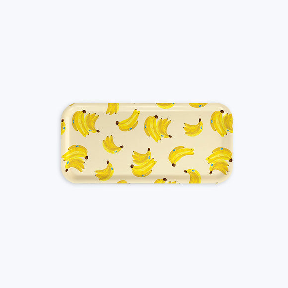 Bananas Coffee Tray – eco-friendly birch wood tray with playful banana pattern, dishwasher safe and food-contact approved, by All the Ways to Say.