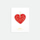 Red Hearts Gift Tag Set – pack of 6 red heart-shaped tags with golden decorative motifs, paper with gold foil details, by All the Ways to Say.