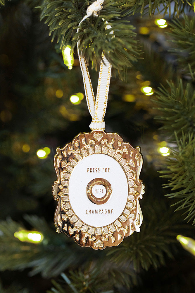 Press for champagne – Ornement de Noël Press for champagne – Ornement de Noël