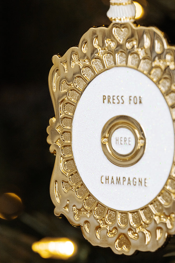 Press for champagne – Ornement de Noël Press for champagne – Ornement de Noël