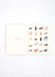 Dogue monthly planner open spread with colorful dog illustrations and “Month by Month” title