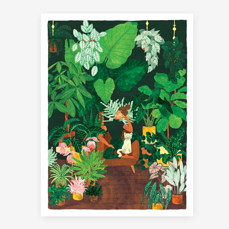 succulent wild woman poster Plant Addict Lady