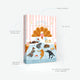Features of the Life Without Humans 1000-piece puzzle. Details: French-made, eco-friendly FSC cardboard. The charming scene shows a woman reading in a grand bed surrounded by many sleeping cats and dogs.