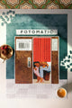 Fotomatic - Puzzle 1000 pieces: a completed jigsaw puzzle featuring a vintage photobooth illustration.
