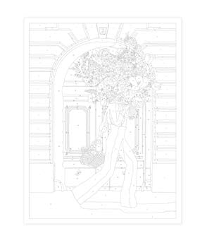 Illustration à peindre (24.5×32cm) sur papier 350g
