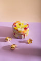 Spring Sweets Jewellery box - Top view showing the colorful floral illustration on the cover.
