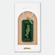 Enamel and metal keychain shaped like a vintage admission ticket, green with text reading "092027, Plant Addict, No space left, one more won't hurt," gold-tone ring and "ATWS" charm