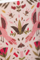 Pink Croco Pocket Notebook A6 DUO - Close-up of gold foil title and heron floral pattern.