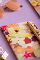 Spring Sweets Pocket Notebook A6 DUO - Close-up of the vibrant hand-painted floral pattern.